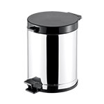 Lixeira com Pedal e Recipiente Interno, Corpo em Aço Inox e 
Tampa em Polipropileno 15L