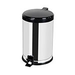 Lixeira com Pedal, Corpo em Aço Inox e Tampa em Polipropileno 15L